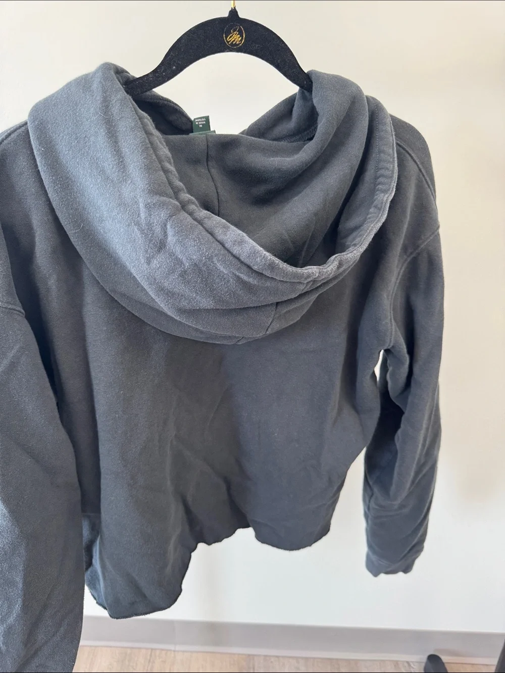 wild fable Black Hooded Sweatshirt with Pink Drawstrings - Picture 4 of 4